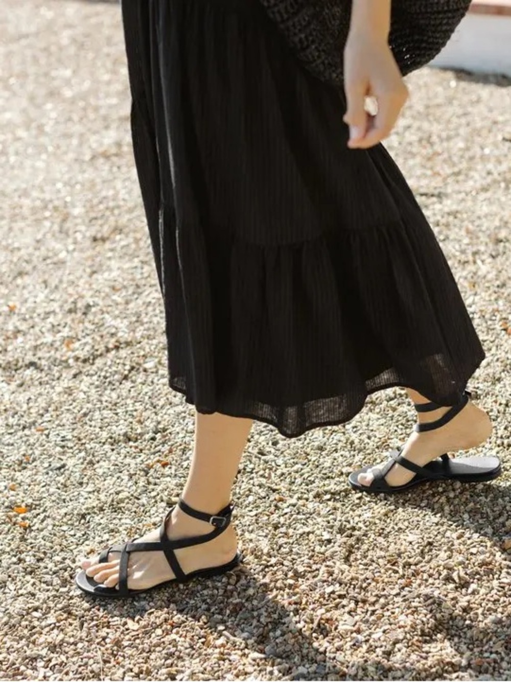 Jenni Kayne oiled leather strappy sandals